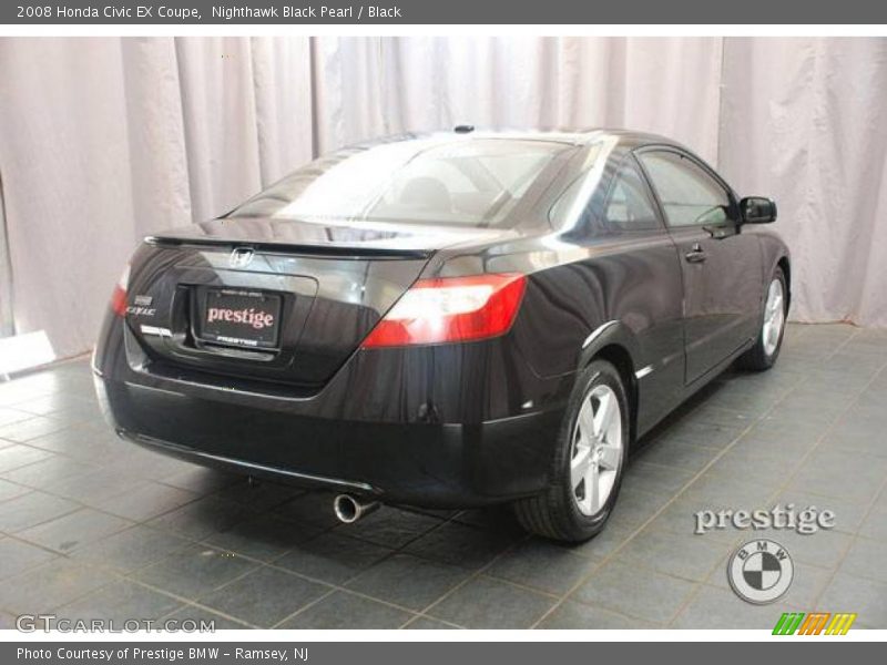 Nighthawk Black Pearl / Black 2008 Honda Civic EX Coupe