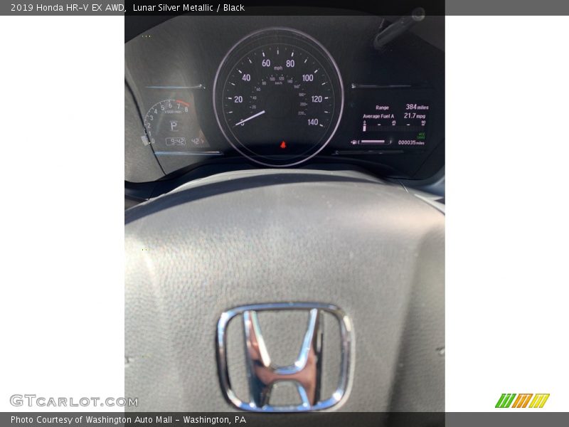 Lunar Silver Metallic / Black 2019 Honda HR-V EX AWD