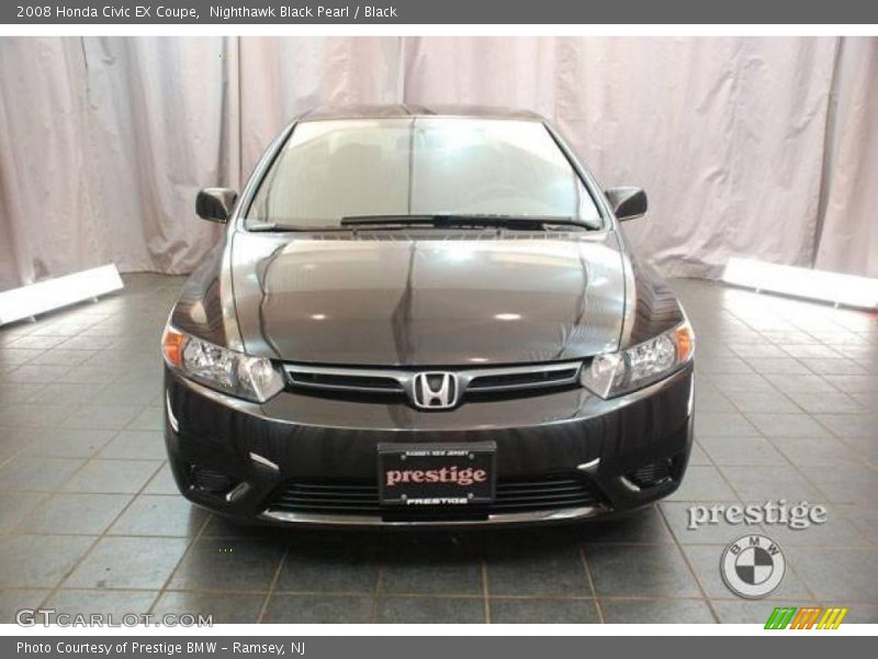Nighthawk Black Pearl / Black 2008 Honda Civic EX Coupe