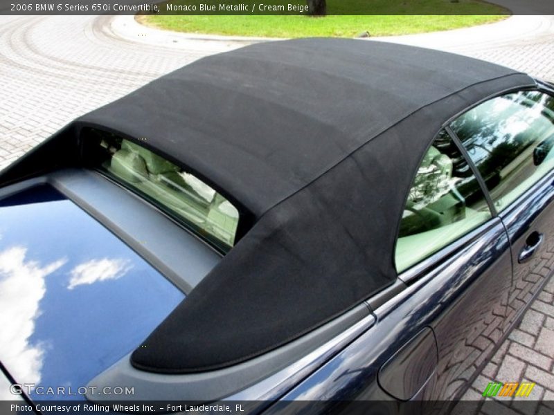 Monaco Blue Metallic / Cream Beige 2006 BMW 6 Series 650i Convertible