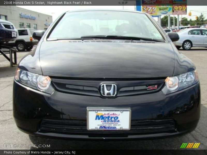 Nighthawk Black Pearl / Black 2008 Honda Civic Si Sedan