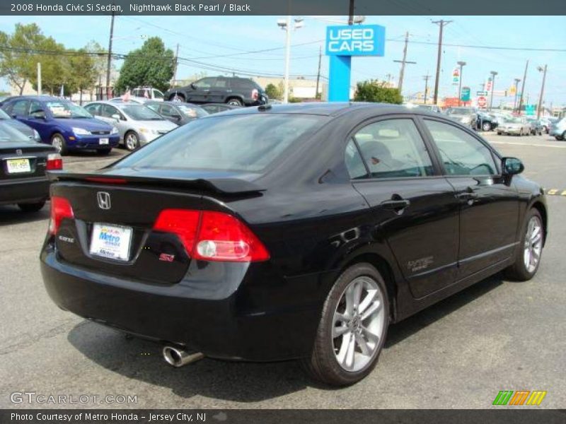 Nighthawk Black Pearl / Black 2008 Honda Civic Si Sedan