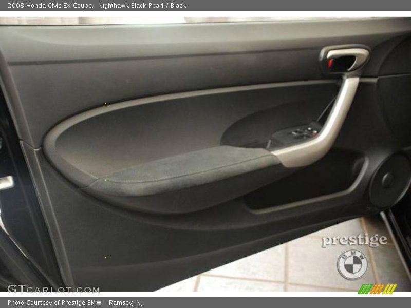 Nighthawk Black Pearl / Black 2008 Honda Civic EX Coupe
