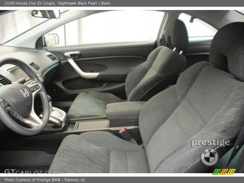 Nighthawk Black Pearl / Black 2008 Honda Civic EX Coupe
