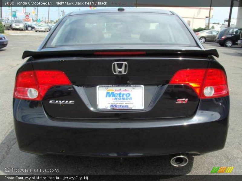 Nighthawk Black Pearl / Black 2008 Honda Civic Si Sedan