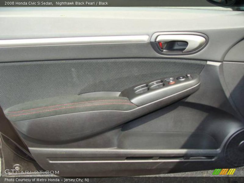 Nighthawk Black Pearl / Black 2008 Honda Civic Si Sedan
