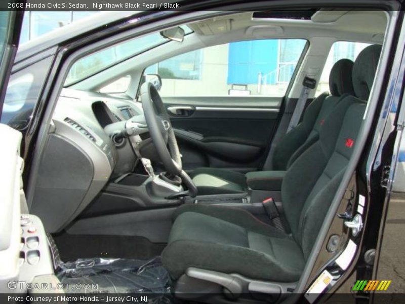 Nighthawk Black Pearl / Black 2008 Honda Civic Si Sedan