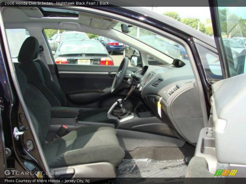 Nighthawk Black Pearl / Black 2008 Honda Civic Si Sedan