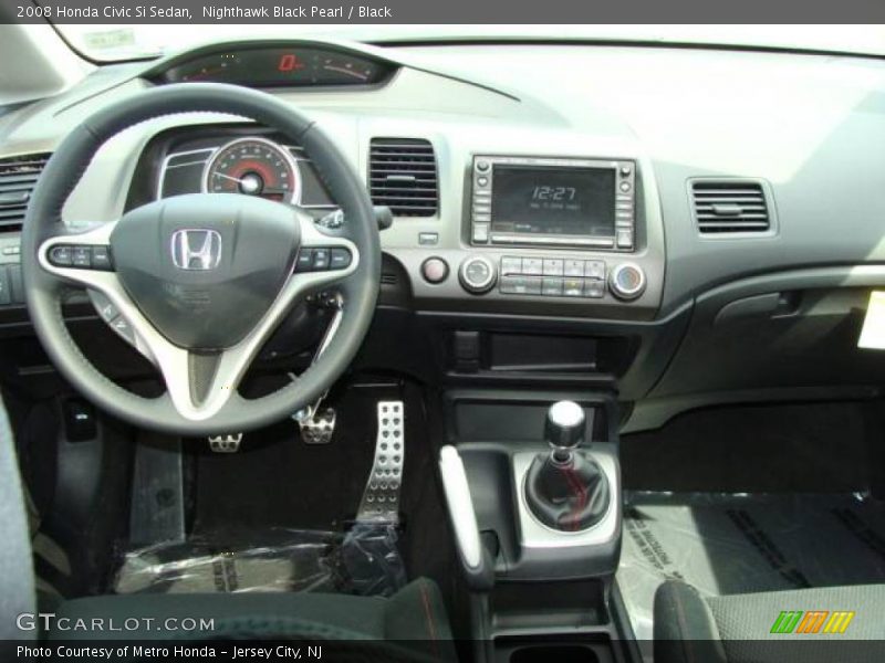 Nighthawk Black Pearl / Black 2008 Honda Civic Si Sedan