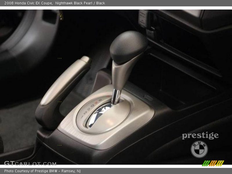 Nighthawk Black Pearl / Black 2008 Honda Civic EX Coupe