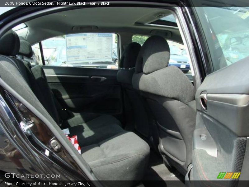 Nighthawk Black Pearl / Black 2008 Honda Civic Si Sedan