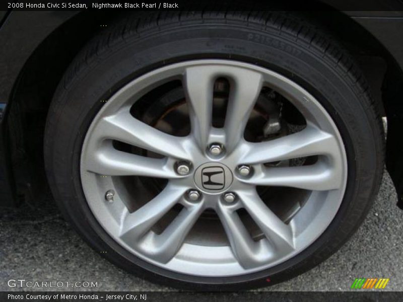 Nighthawk Black Pearl / Black 2008 Honda Civic Si Sedan