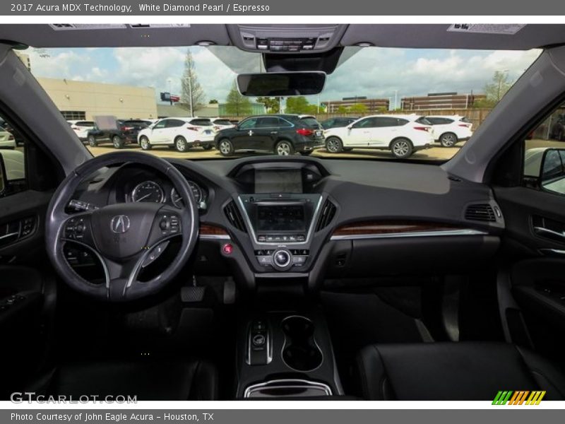 White Diamond Pearl / Espresso 2017 Acura MDX Technology