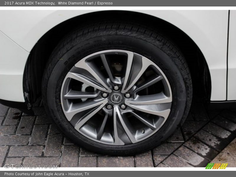 White Diamond Pearl / Espresso 2017 Acura MDX Technology