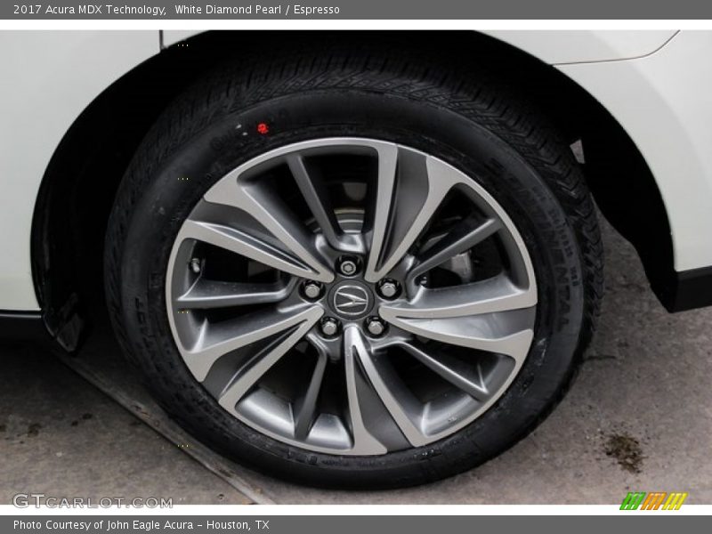 White Diamond Pearl / Espresso 2017 Acura MDX Technology