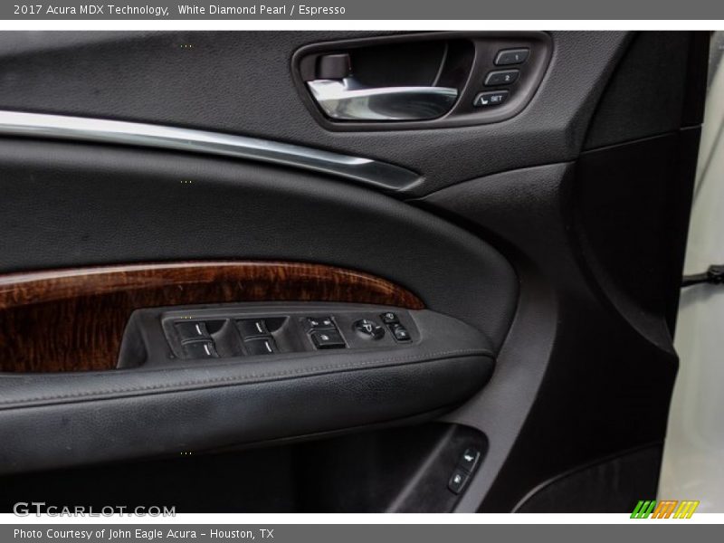 White Diamond Pearl / Espresso 2017 Acura MDX Technology