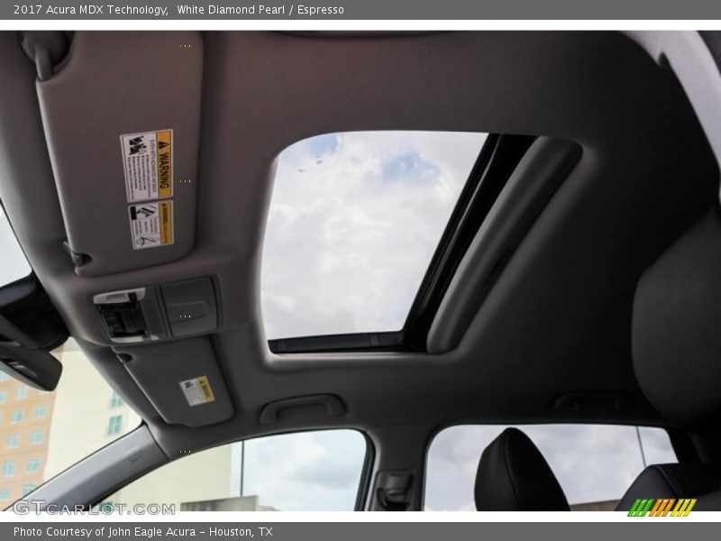 White Diamond Pearl / Espresso 2017 Acura MDX Technology