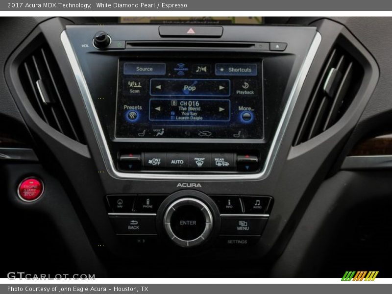 White Diamond Pearl / Espresso 2017 Acura MDX Technology