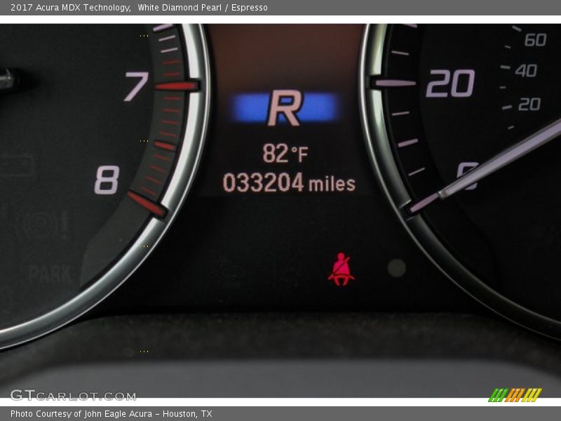 White Diamond Pearl / Espresso 2017 Acura MDX Technology