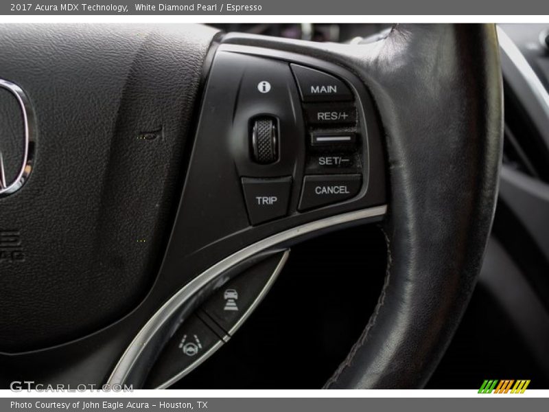 White Diamond Pearl / Espresso 2017 Acura MDX Technology