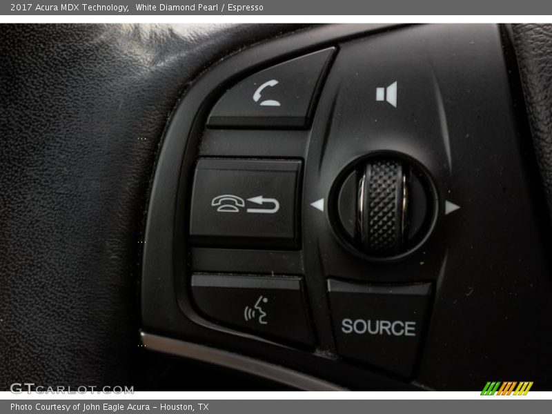 White Diamond Pearl / Espresso 2017 Acura MDX Technology