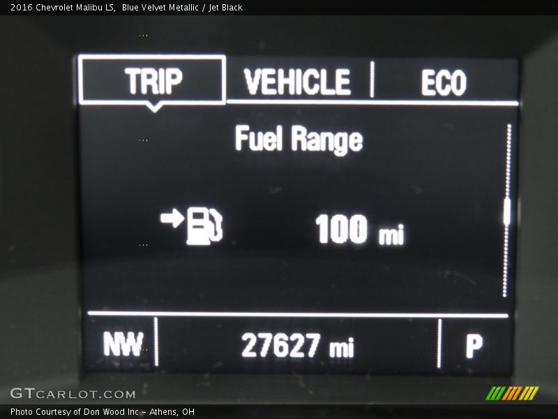 Blue Velvet Metallic / Jet Black 2016 Chevrolet Malibu LS