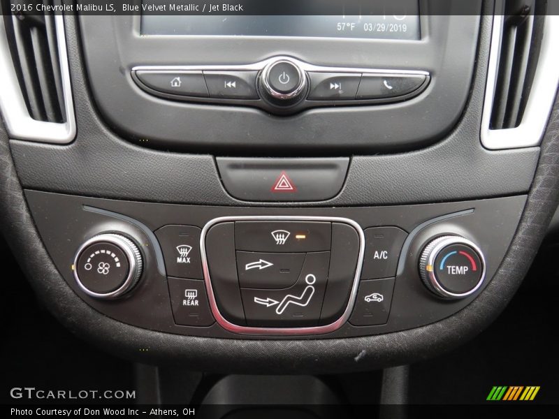 Blue Velvet Metallic / Jet Black 2016 Chevrolet Malibu LS