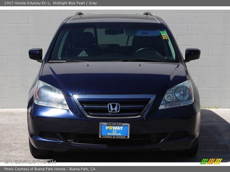 Midnight Blue Pearl / Gray 2007 Honda Odyssey EX-L