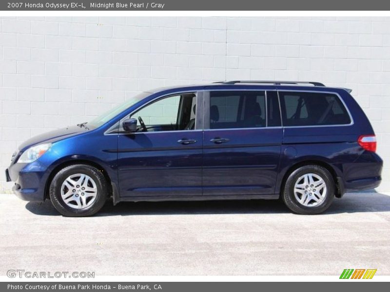 Midnight Blue Pearl / Gray 2007 Honda Odyssey EX-L