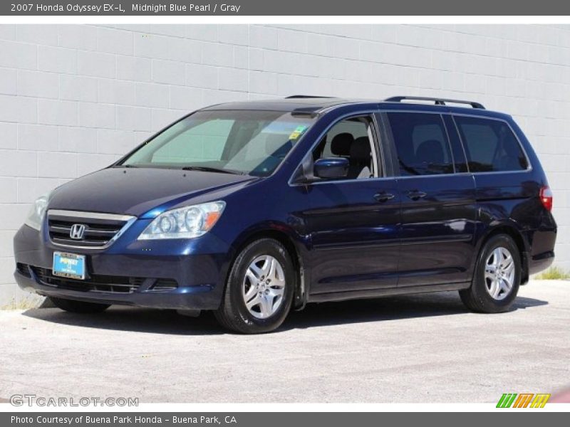 Midnight Blue Pearl / Gray 2007 Honda Odyssey EX-L
