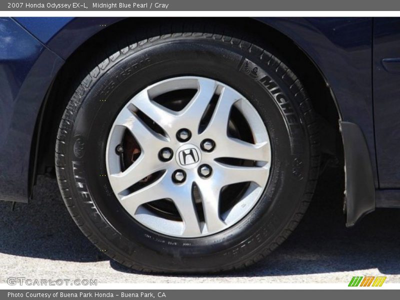 Midnight Blue Pearl / Gray 2007 Honda Odyssey EX-L
