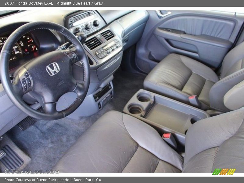 Midnight Blue Pearl / Gray 2007 Honda Odyssey EX-L