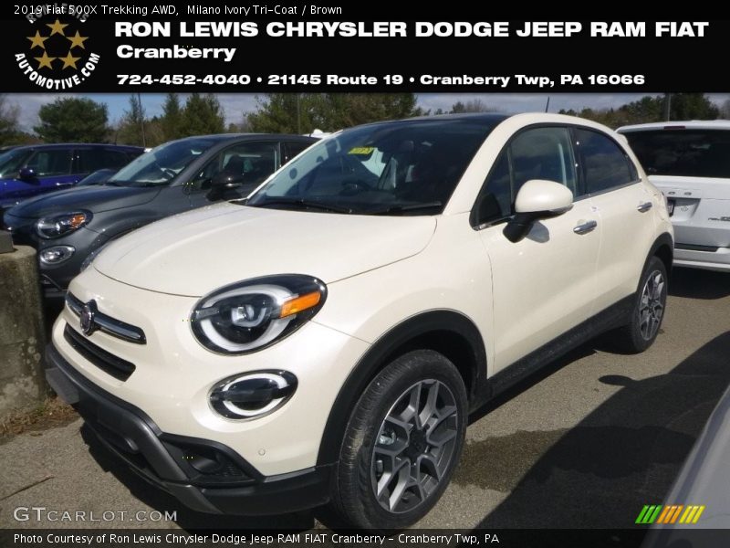 Milano Ivory Tri-Coat / Brown 2019 Fiat 500X Trekking AWD