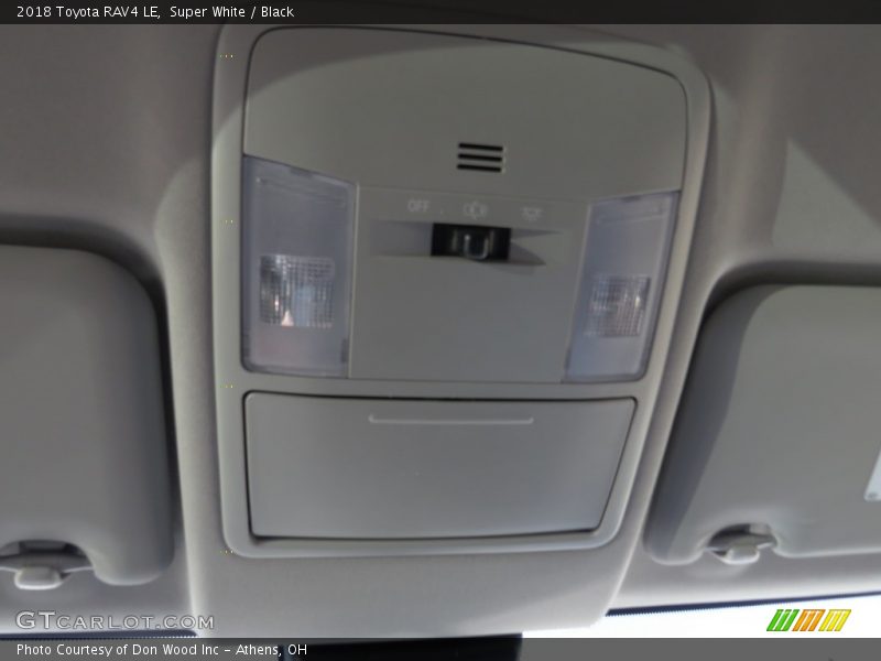 Super White / Black 2018 Toyota RAV4 LE
