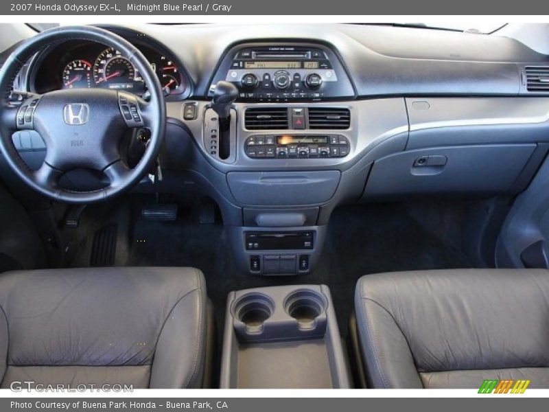 Midnight Blue Pearl / Gray 2007 Honda Odyssey EX-L