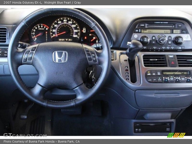 Midnight Blue Pearl / Gray 2007 Honda Odyssey EX-L