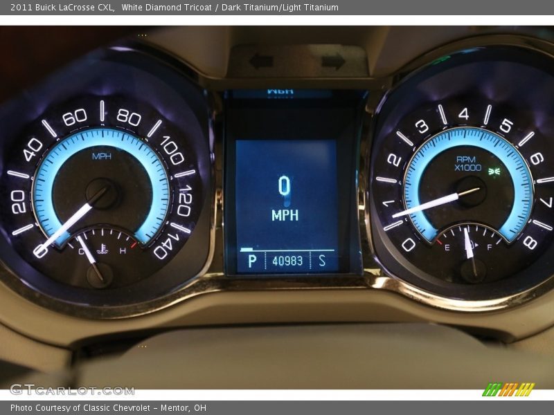 White Diamond Tricoat / Dark Titanium/Light Titanium 2011 Buick LaCrosse CXL