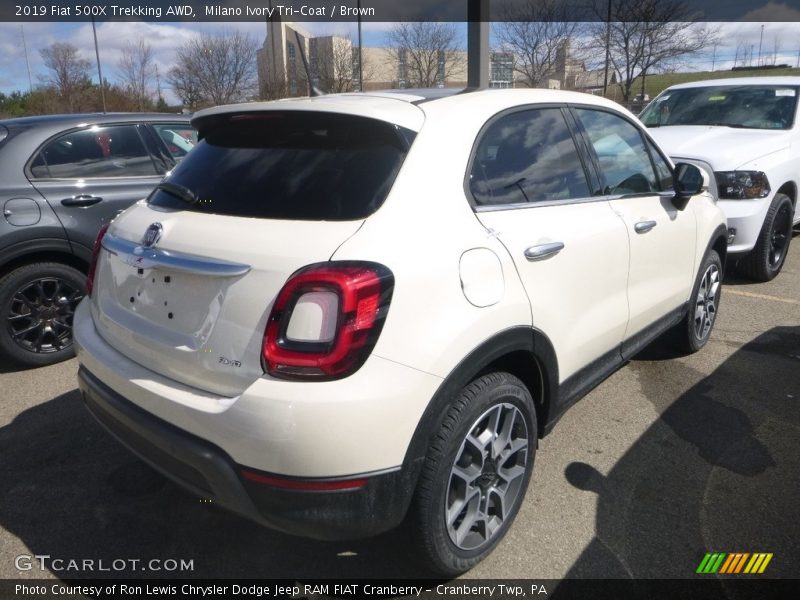 Milano Ivory Tri-Coat / Brown 2019 Fiat 500X Trekking AWD