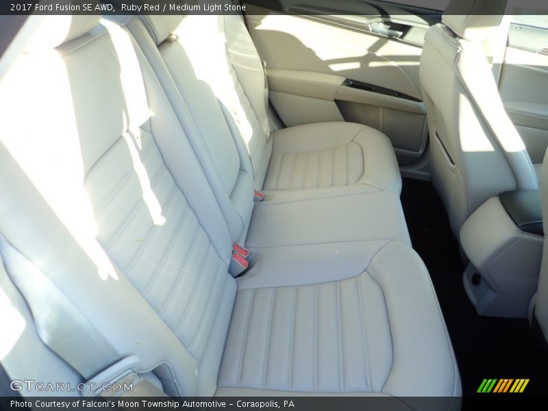 Ruby Red / Medium Light Stone 2017 Ford Fusion SE AWD