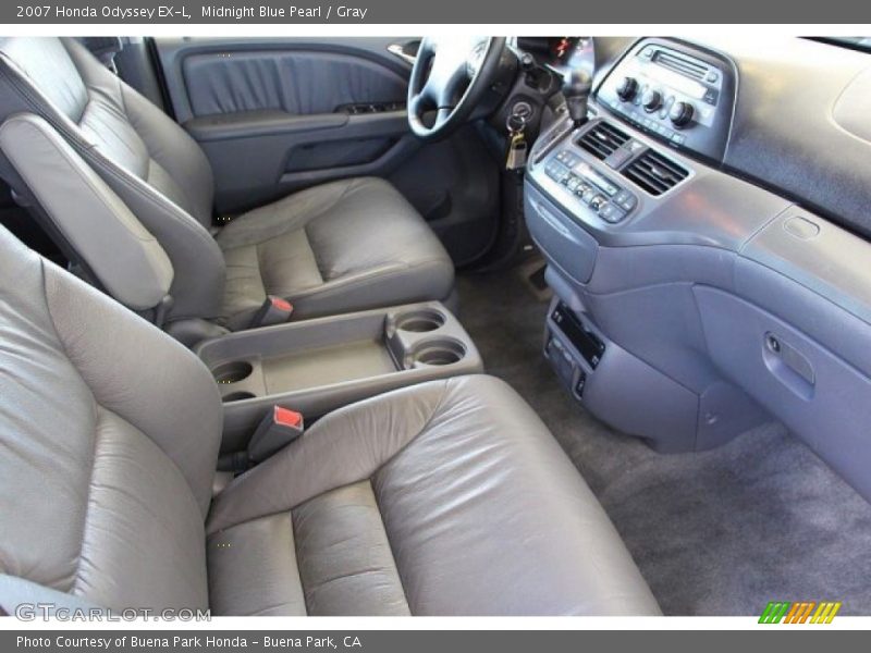 Midnight Blue Pearl / Gray 2007 Honda Odyssey EX-L