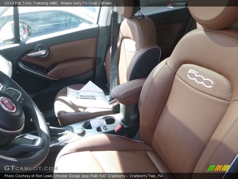 Milano Ivory Tri-Coat / Brown 2019 Fiat 500X Trekking AWD
