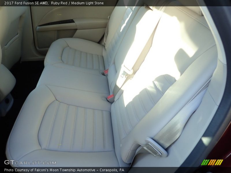 Ruby Red / Medium Light Stone 2017 Ford Fusion SE AWD