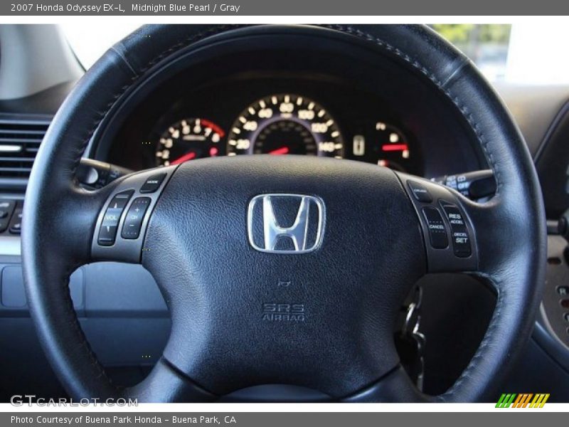 Midnight Blue Pearl / Gray 2007 Honda Odyssey EX-L