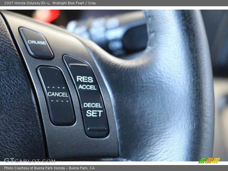 Midnight Blue Pearl / Gray 2007 Honda Odyssey EX-L