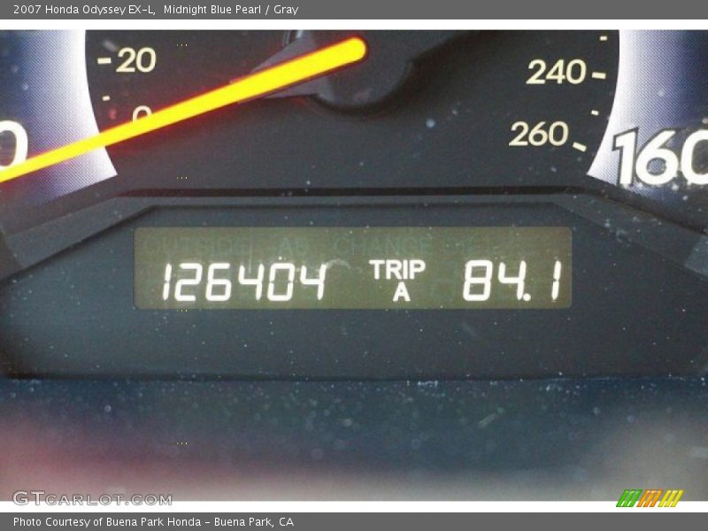Midnight Blue Pearl / Gray 2007 Honda Odyssey EX-L