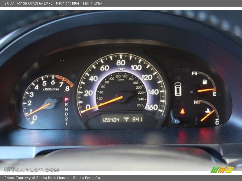 Midnight Blue Pearl / Gray 2007 Honda Odyssey EX-L