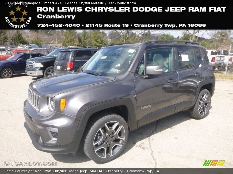 Granite Crystal Metallic / Black/Sandstorm 2019 Jeep Renegade Limited 4x4