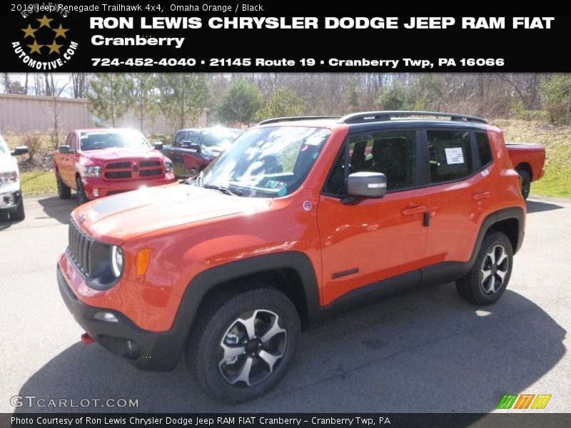 Omaha Orange / Black 2019 Jeep Renegade Trailhawk 4x4