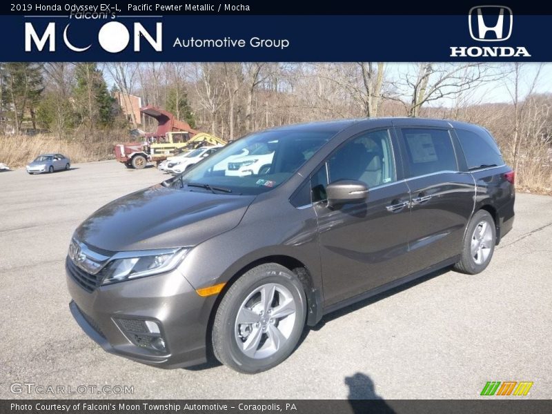 Pacific Pewter Metallic / Mocha 2019 Honda Odyssey EX-L
