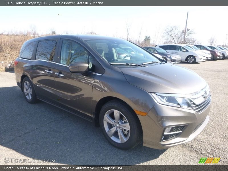 Pacific Pewter Metallic / Mocha 2019 Honda Odyssey EX-L